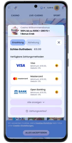 Verifizierung des Casino-Kontos und Limit-Einstellungen auf Handybildschirm